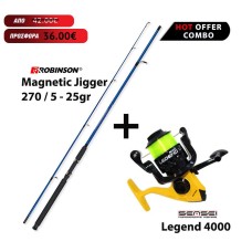 Combo Spinning Robinson Magnetic Jigger 270 / 5 – 25gr + Sensei Legend 4000