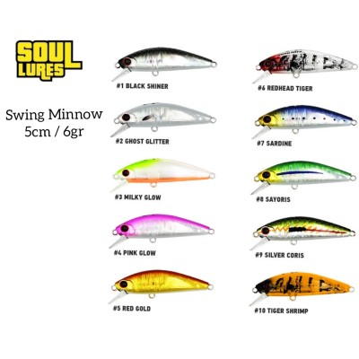 Soul Lures Swing Minnow 50S – 5cm / 6gr