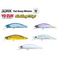 LRF YO-ZURI 3DR-X Flat Heavy Minnow Sinking 60mm / 7.5gr – R1542