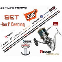 Προσφορά Σετ Surf Casting Καλάμι NOEBY Surf Master Tubular 4.25m C.W:100 - 250gr TORAY JAPAN CARBON Fuji Guides και Μηχανισμός NOEBY NONSUCH SURF 8000 - 10000 - 14000 Max Drag 30kg