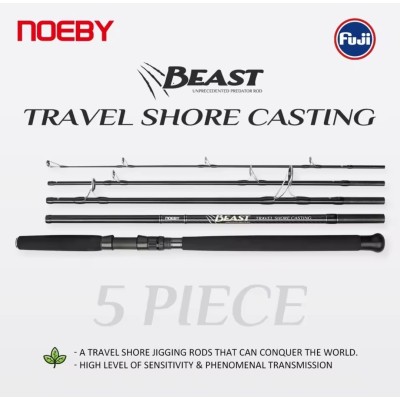 Καλάμι Ψαρέματος NOEBY BEAST Travel Shore Jigging (5 Τέμ) 2.90m / 67.8cm Closed C.W:Max 150gr Fuji Alconite KW Guides Max Drag 14kg Καλάμι Ψαρέματος NOEBY BEAST Travel Shore Jigging (5 Τέμ) 2.90m / 67.8cm Closed C.W:Max 150gr Fuji Alconite KW Guides Max Drag 14kg