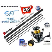Σετ Ψαρέματος Shore Jigging Καλάμι NOEBY BEAST Travel (5 Τέμ) 2.90m - 67.8cm Closed / C.W:Max 150gr Fuji Alconite KW Guides Max Drag 14kg και Μηχανισμός NOEBY LEGEND 7 5000 Max Drag 25kg Σετ Ψαρέματος Shore Jigging Καλάμι NOEBY BEAST Travel (5 Τέμ) 2.90m - 67.8cm Closed / C.W:Max 150gr Fuji Alconite KW Guides Max Drag 14kg και Μηχανισμός NOEBY LEGEND 7 5000 Max Drag 25kg