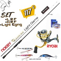 Σετ Ψαρέματος LRF HRF Καλάμι NOEBY Leisure Jig 1.98m C.W:2-8gr 2.13m C.W:3-12gr 2.29m C.W:4-18gr και Μηχανισμός RYOBI Necleus 1000 Max Drag 5kg