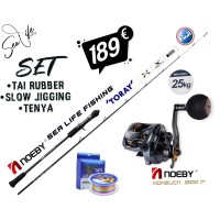 Σετ Ψαρέματος Slow Picth Jigging Tai Rubber Καλάμι Sea Life Fishing , NOEBY THUNDER 1.83m C.W 30 300gr Fuji Guides TORAY Japan Carbon και Μηχανισμός NOEBY NONSUCH 1200P Max Drag 25kg Σετ Ψαρέματος Slow Picth Jigging Tai Rubber Καλάμι Sea Life Fishing , NOEBY THUNDER 1.83m C.W 30 300gr Fuji Guides TORAY Japan Carbon και Μηχανισμός NOEBY NONSUCH 1200P Max Drag 25kg