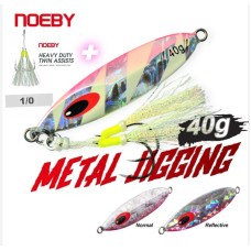 Πλάνος Ψαρέματος NOEBY 40gr Artistic Metal Slow Jigging Lure + NOEBY Assist Hook 1/0