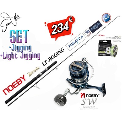 Σετ Ψαρέματος Jigging Light Jigging Καλάμι NOEBY INFINITE LT JIGGING 1.91m C.W:Max 200gr και Μηχανισμός NOEBY INFINITE SW 5000 - 6000 Max Drag: 12kg