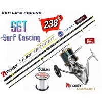 Προσφορά Σετ Surf Casting Καλάμι NOEBY Surf Master HYBRID 4.25m C.W:100 - 250gr TORAY JAPAN CARBON Fuji Guides και Μηχανισμός NOEBY  NONSUCH SURF 8000 - 10000 - 14000 Max Drag 30kg