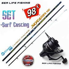 Σετ Ψαρέματος Surf Casting Καλάμι Oceanic Sky Caster 4.20m C.W:100-200gr και Μηχανισμός Sea Life Fishing TYPHOON 10000 Max Drag 20kg Σετ Ψαρέματος Surf Casting Καλάμι Oceanic Sky Caster 4.20m C.W:100-200gr και Μηχανισμός Sea Life Fishing TYPHOON 10000 Max Drag 20kg