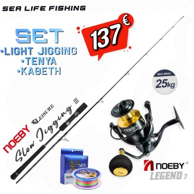 Προσφορά Σετ Light Jigging Καθετή Tenya Καλάμι NOEBY LEISURE III Solid Tip 1.83m C.W: 30-180gr και Μηχανισμός NOEBY LEGEND 7 4000 - 5000