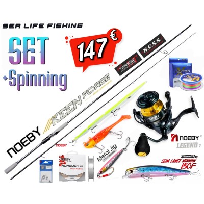 ΜΕΓΑΛΗ ΠΡΟΣΦΟΡΑ Σετ Ψαρέματος Spinning Καλάμι NOEBY KEEN FORCE Carbon 2.59m / 2.75m / 2.90m - C.W: 7-35gr και Μηχανισμός NOEBY LEGEND7 3000 / 4000 Max Drag:18kg ΜΕΓΑΛΗ ΠΡΟΣΦΟΡΑ Σετ Ψαρέματος Spinning Καλάμι NOEBY KEEN FORCE Carbon 2.59m / 2.75m / 2.90m - C.W: 7-35gr και Μηχανισμός NOEBY LEGEND7 3000 / 4000 Max Drag:18kg