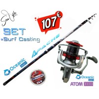 Προσφορά Σετ Ψαρέματος Surf Casting Καλάμι Oceanic Apache 4.00m C.W:Max 150gr και Μηχανισμός Oceanic ATOM 10000 Max Drag 15kg
